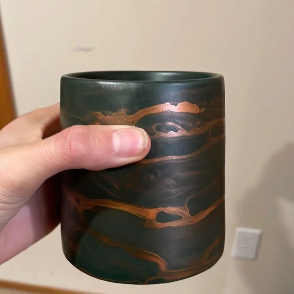 NWT Starbucks green and copper mug